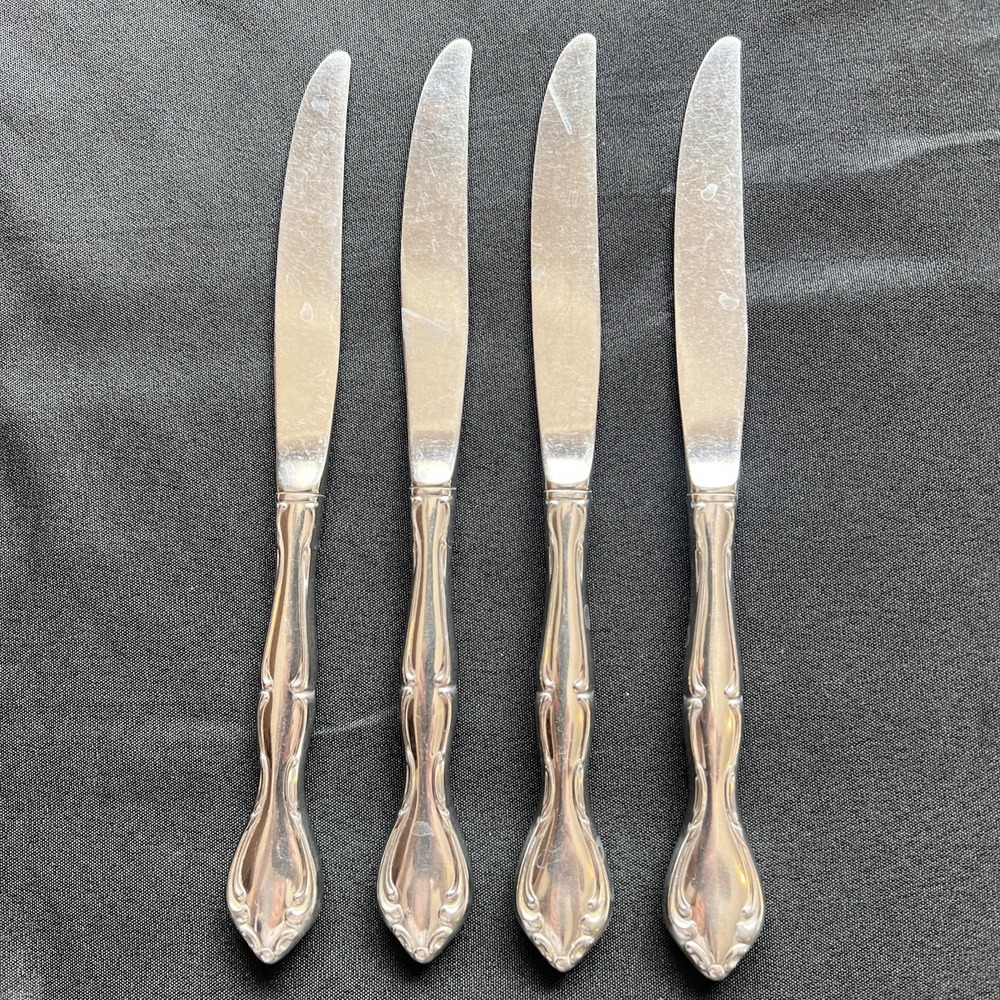 4‎ Dinner Knives  Oneida SATIN CANTATA Stainless  9"